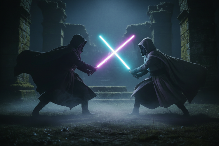 Reduce the lightning effect and make the lightsabers longer please